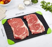 Ontdooiplaat - Aluminium - Vlees & Vis - Eten - Snelle Ontdooi Plaat - Milieubewust - Keuken - BBQ - Zwart