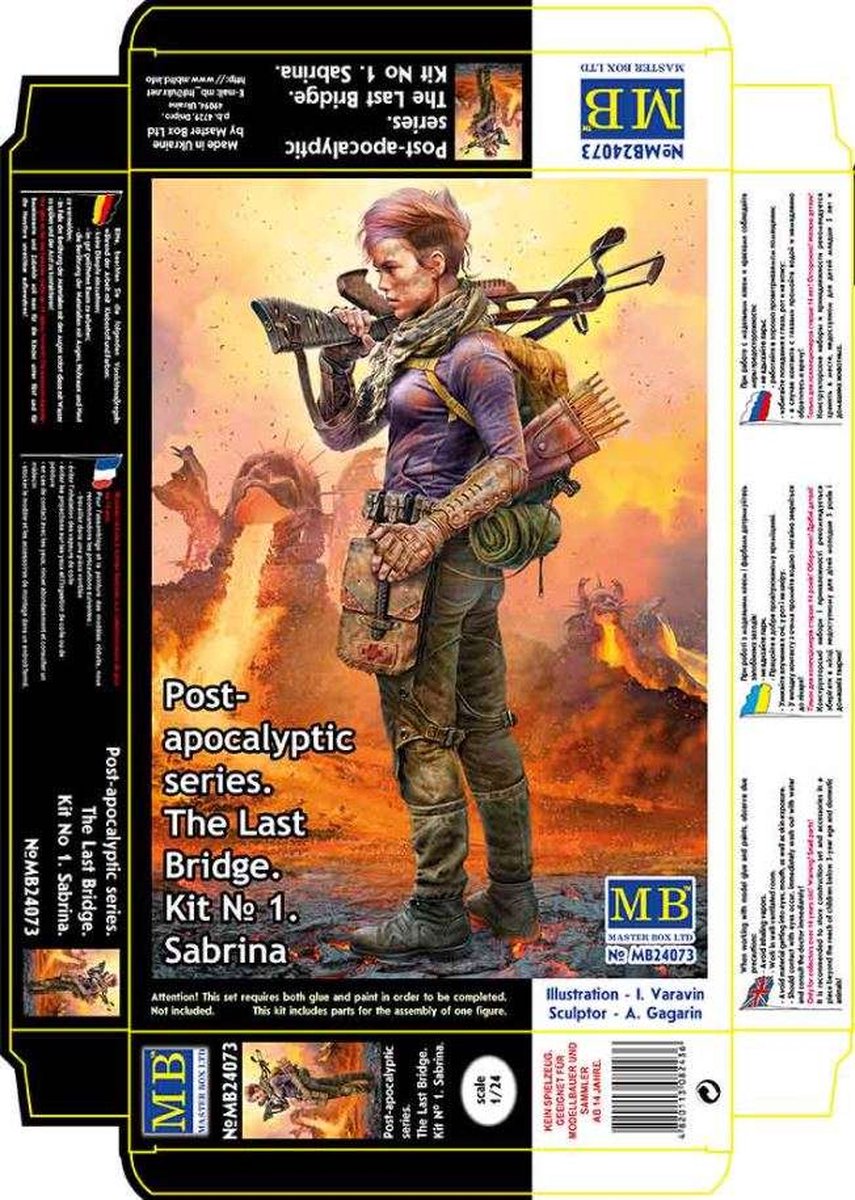 Master Box Modelbouwpakket Militaire voertuigen - 24073 Post-Apocalyptic series. The last bridge. Kit No.1. Sabrina Plastic - 1:24 - Modelbouw
