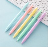 5 stuks balpennen pastel kleuren