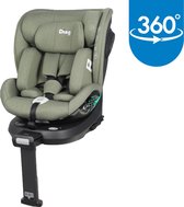 Ding Fynn Autostoel - Forest Green - 360° Draaibare Isofix Autostoel - i-Size - Vanaf 40 tot 150cm - 0 tot 12 jaar