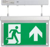 Éclairage de secours à LED - Éclairage des issues de secours - Visible des deux côtés - réglable en hauteur - avec pictogrammes