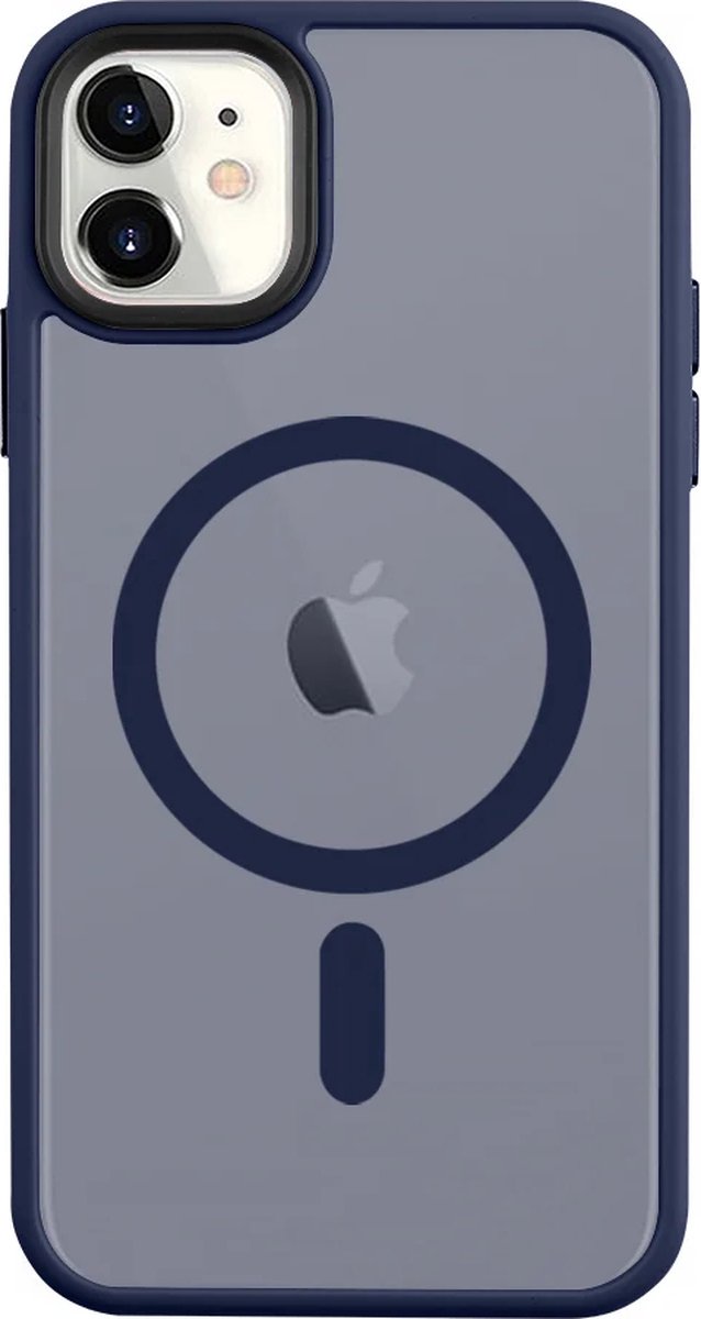 iPhone 11 Hoesje - Tactical MagForce Hyperstealth - Geschikt voor magsafe Diep blauw