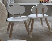 Houten kindertafel - Kindertafel met wolken stoeltjes - Hout- Kindertafel - Kinderstoeltjes - Cloud chair