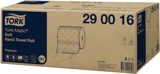 Tork Matic papieren handdoekdispenser 460001 - H1 handdoekroldispenser, dispenser voor één vel, niveau-indicator, geborsteld roestvrij staal