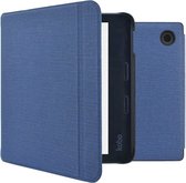 iMoshion Ereader Cover / Case Convient pour Kobo Libra 2 / Tolino Vision 6 - iMoshion Canvas Sleepcover Bookcase avec support - Bleu foncé