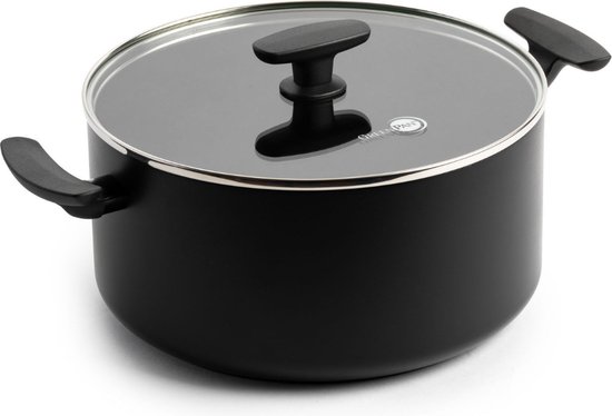 Kookpot BergHOFF Ron Line Met Deksel Gietijzer Zwart 24 cm