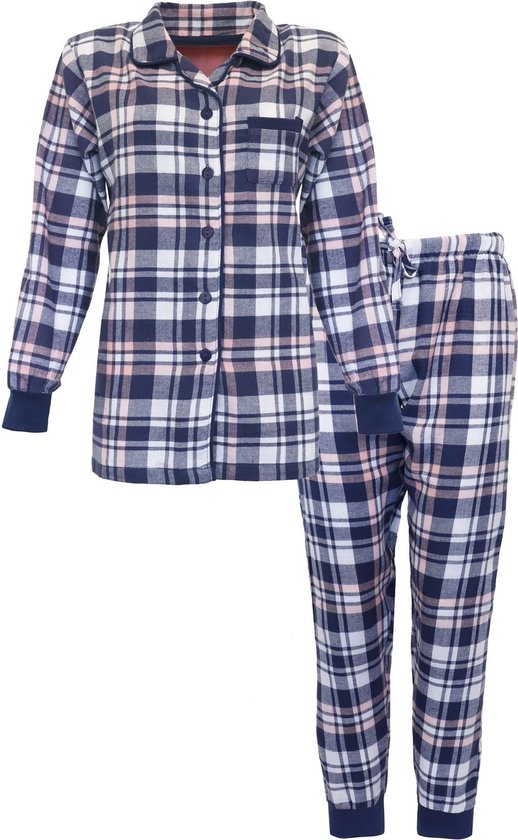 Irresistible Dames Pyjama - Flanel - Blauw - Maat M