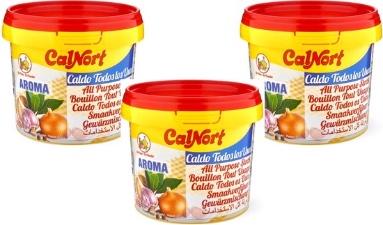 CalNort® | 3 x 250 gram bouillon poeder | Smaakverfijner | All Purpose Stock | glutenvrij | halal | multipack