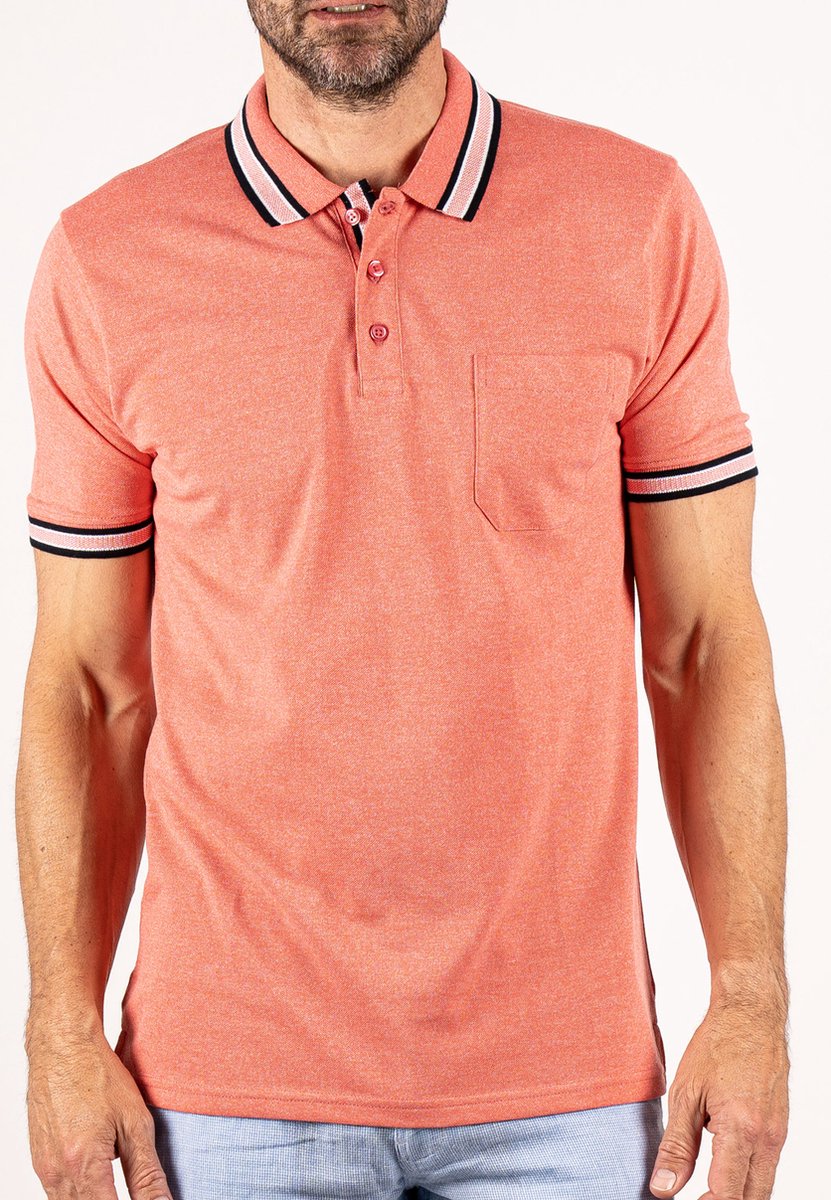 Pre End - Polo Korte mouw - Heren - M - Koraal - Katoen - 27-100457