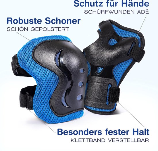 Kit De Protection Complète 7 En 1 Pour Enfants - Genouillères, Coudières, Protège-poignets & Casque Pour Skate, Vélo, Rollers