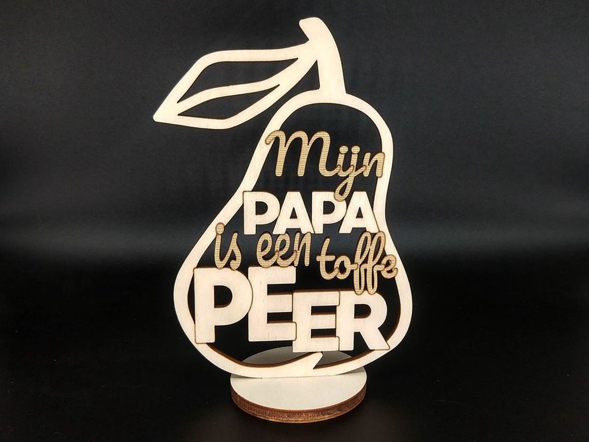 Tekstbordje op Voet - Mijn papa is een toffe peer - Vaderdag
