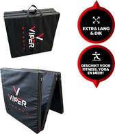 Viper Sports Fitnessmat – Opvouwbare Turnmat – Yoga – Yogamat – Extra dikke sportmat – Gymnastiekmat – 180 x 60 x 5cm – Zwart