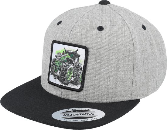 Hatstore- Kids Extreme Tractor Grey/Black Snapback - Kiddo Cap Cap