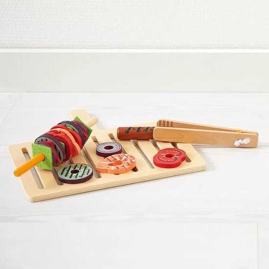 Janod - Kapperskoffer - Speelgoed voor ambachten - Inclusief 6 houten accessoires - Ontwikkelt de fantasie - FSC-gecertificeerd - Waterverf - Vanaf 3 jaar J06549