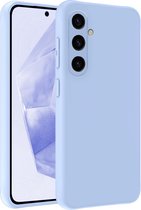 Hoesje Geschikt voor Samsung A35 Hoesje Siliconen Case Hoes - Hoes Geschikt voor Samsung Galaxy A35 5G Hoes Cover Case - Lichtblauw