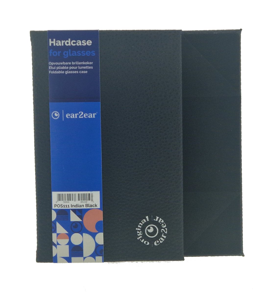 Opvouwbare brillenkoker POS111 kunstleer - Indian Black