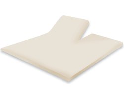 Eleganzzz Splittopper Hoeslaken Katoen Perkal - Ivoor - 160x200cm - Split Enkel - Single Split Topper - Hoeslakens - Tweepersoons