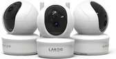 Lakoo® BabyGuard - Beveiligingscamera - Hondencamera - Babyfoon met Camera en app - 720HD - Wifi - Nachtzicht - Bewegingsdetectie - Terugspreekfunctie - Draaibaar - Bewakingscamera voor Binnen Indoor - slaapmuziek - 3 stuks