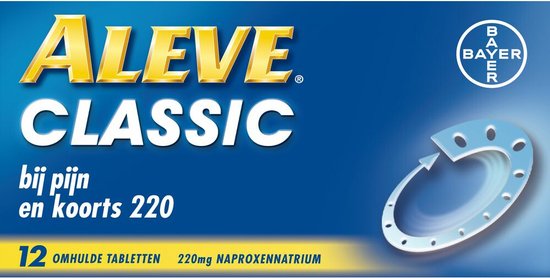 ​Aleve Classic 220 mg Tabletten | 12 stuks | Pijnstiller voor Hoofdpijn, Spierpijn en Koorts