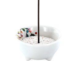 Wierookhouder Met Plantenprint - Echt Porselein
