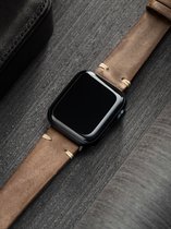 Apple Watch Leren Horlogeband - Grey Vintage Smoke - 42mm, 44mm, 45mm