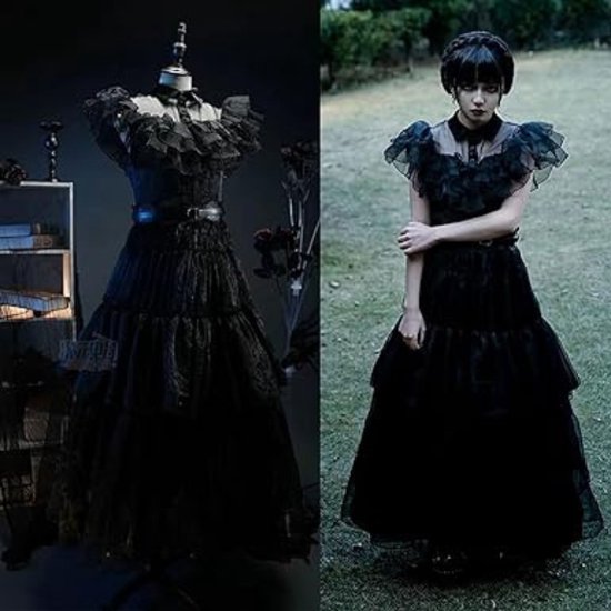 Wednesday Addams Family Jurk Meisjes Pailletten