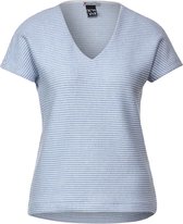 A321141 stripe structure v-neck