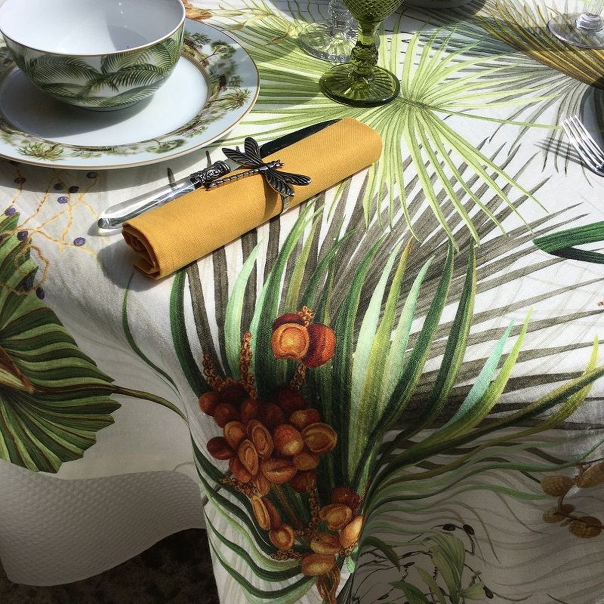 Tafelkleed Oasi cream linnen - 170 x 360 cm