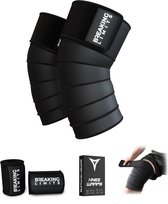 Breaking Limits Knee Wraps – Knee Sleeves Powerlifting – Knie Straps - Fitness & Crossfit - Knie Brace - 2 Stuks