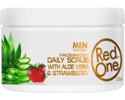 Red One - Face and Body Scrub - Aloe Vera - Strawberry - gezicht en Lichaam Scrub - Aardbei