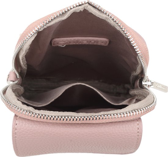 Sac de téléphone métallisé Giuliano Rose - beige