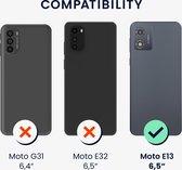 kwmobile telefoonhoesje geschikt voor Motorola Moto E13 - Hoesje met telefoonkoord - Back cover voor smartphone - Case in poederroze / wit / transparant