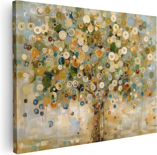 Artaza Peinture sur toile représentant un arbre avec des Boutons dessus - 80 x 60 - Décoration murale - Photo sur toile - Impression sur toile
