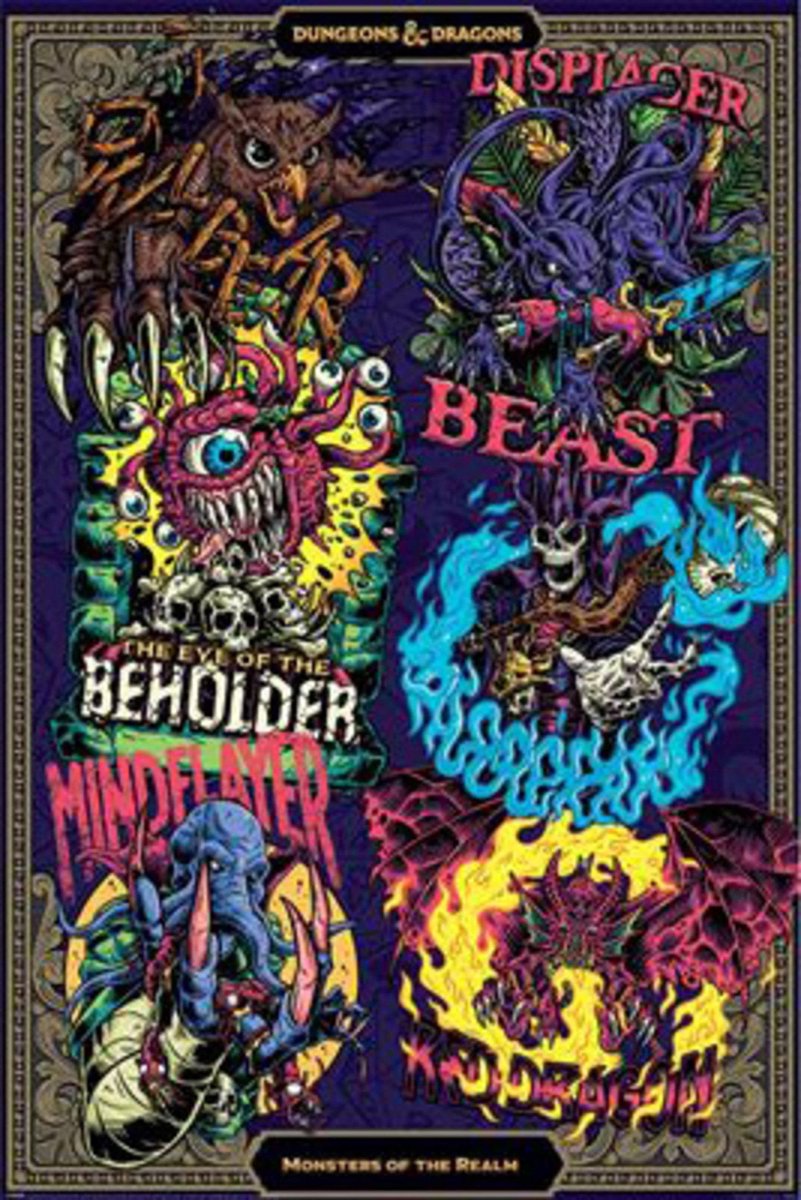 Poster Dungeons & Dragons Monsters of the Realm 61x91,5cm