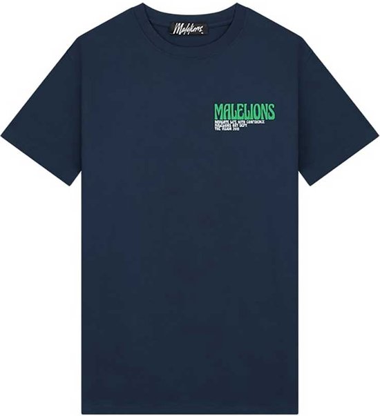 Malelions Boxer 2.0 T-Shirt blauw / combi, S