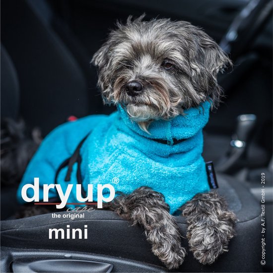 Peignoir Dryup pour chiens peignoir pour chien Cyan taille Mini 40 bol