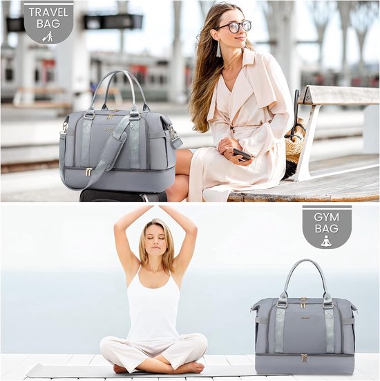 LOVEVOOK Reistas Dameshandbagage Met Toilettas, Natte En Droge Schoenentas Voor Handbagage In Het Vliegtuig 2172218085 LOVEVOOK Reistas Dameshandbagage Met Toilettas, Natte En Droge Schoenentas Voor Handbagage In Het Vliegtuig 2172218085