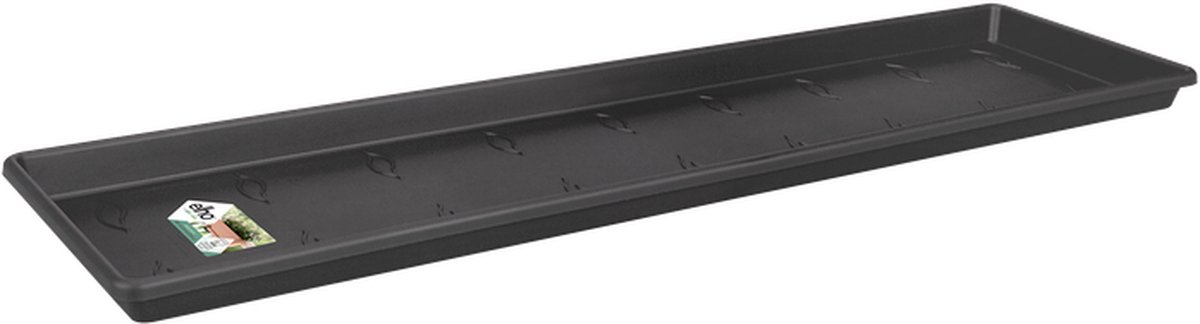 Elho Green Basics Balkonbak Schotel 50 - Schotel voor Balkon Buiten - Ø 47.3 x H 2.5 cm - Living black