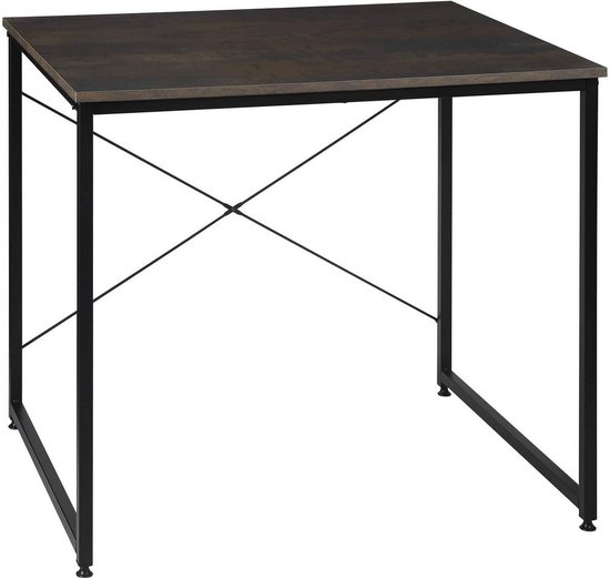Rootz Compact Industrieel Bureau - Bureau - Computertafel - Duurzaam, eenvoudig onderhoud, ruimtebesparend - 60 cm x 70 cm x 80 cm
