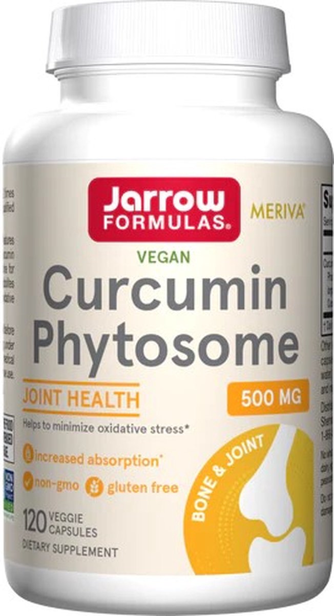 Goedkoopste Curcumin Phytosome 120 capsules - kurkumafytosoom-fosfatidylcholine complex | Jarrow Formulas