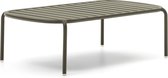 Kave Home - Joncols outdoor salontafel in aluminium met groen gelakte afwerking Ø 110 x 62 cm
