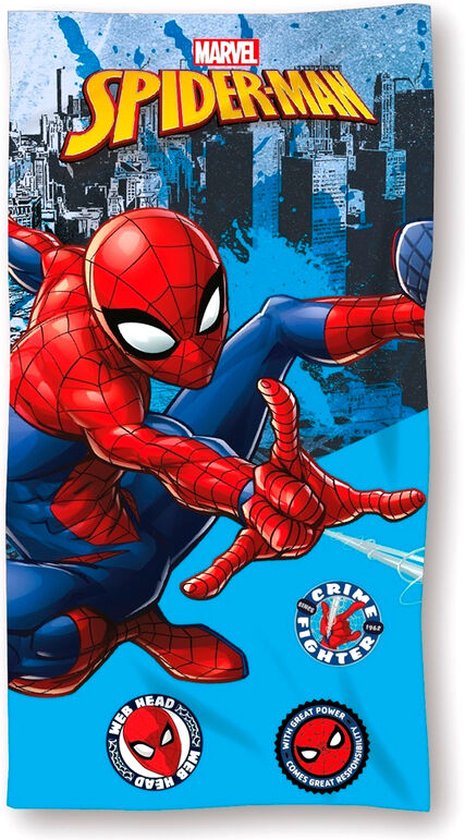 Spiderman strandlaken - 140 x 70 cm. - Marvel Ultimate Spider-Man badhanddoek - sneldrogend