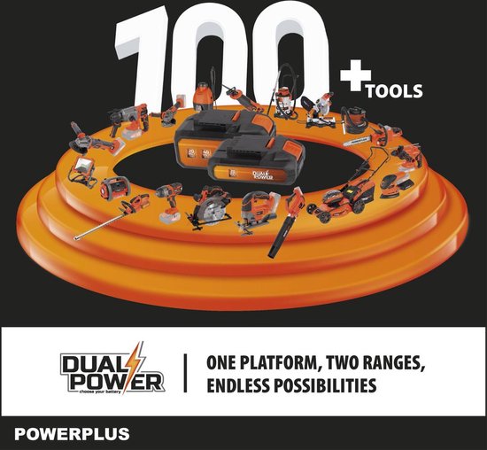 Powerplus Dual Power Accu Hogedrukreiniger POWDPG80621 - Terrasreiniger van 20 V, Druk van 25 Bar - inclusief Batterij en Lader — afbeelding 4