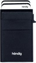 Porte-cartes Hëndig Premium avec étui Zwart- 10 cartes + factures Porte-cartes de crédit RFID pour hommes et femmes Portefeuille extensible Inc. Emballage cadeau de Luxe