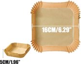 MCBOSON Airfryer Wegwerpbakjes - Airfryer Bakpapier - 50 stuks - 16 cm - Vierkant