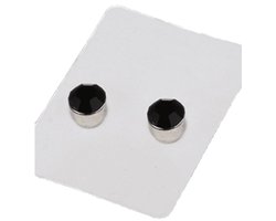 Plux Fashion Fancy Magneet Oorbellen - Zwart - 6mm - Metaal - Heren - Dames - Geen gaatje - Sieraden – Magnetische Oorbellen – Diamanten Oorbellen - Luxe Style - Duurzame Kwaliteit - Moederdag Cadeau - Vaderdag Cadeau