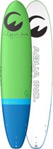 Aqua Inc. AROUNA Softtop Surfboard 9'0" x 24" - Groen - Veelzijdig en Duurzaam voor Alle Niveaus - Ideaal voor Scholen en Ervaren Surfers