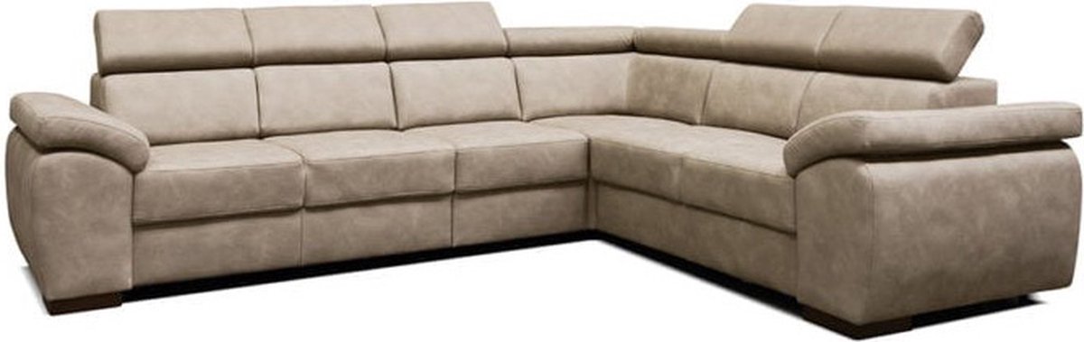 DiamantMeubelen Hoekbank Cordoba - (Stof Beige) - 5 zits