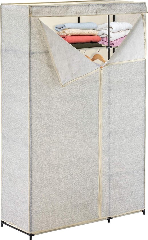 Stoffen kast kledingkast vouwkast campingkast stof met kledingstang 110 x 1745 x 45 cm Kledingkast