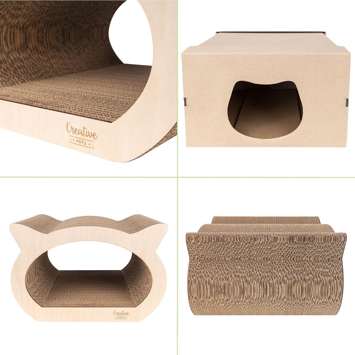 Creative Pets Kattenkrabplank - Golfkarton met Multiplex, 2-in-1 thumbnail 2